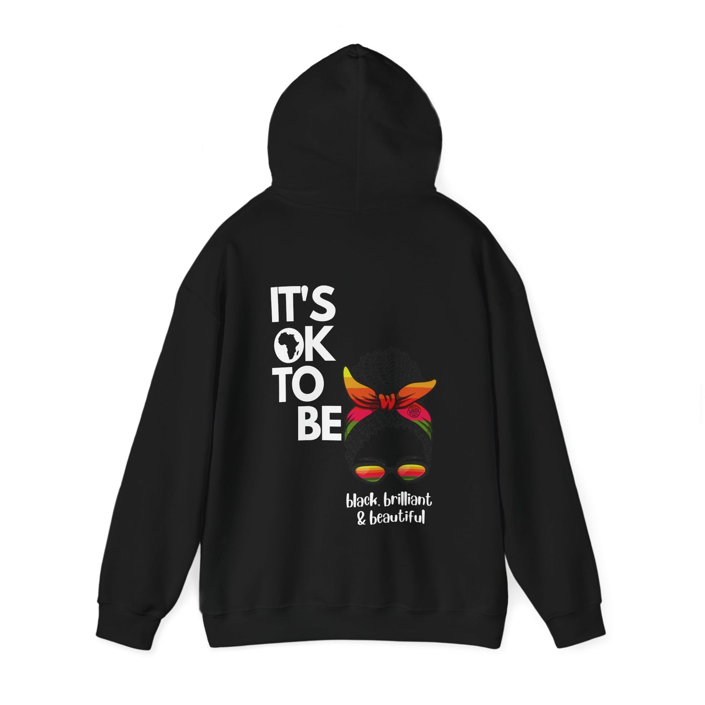 "Black Brilliance Unleashed" Unisex Heavy Blend™ Hooded Sweatshirt