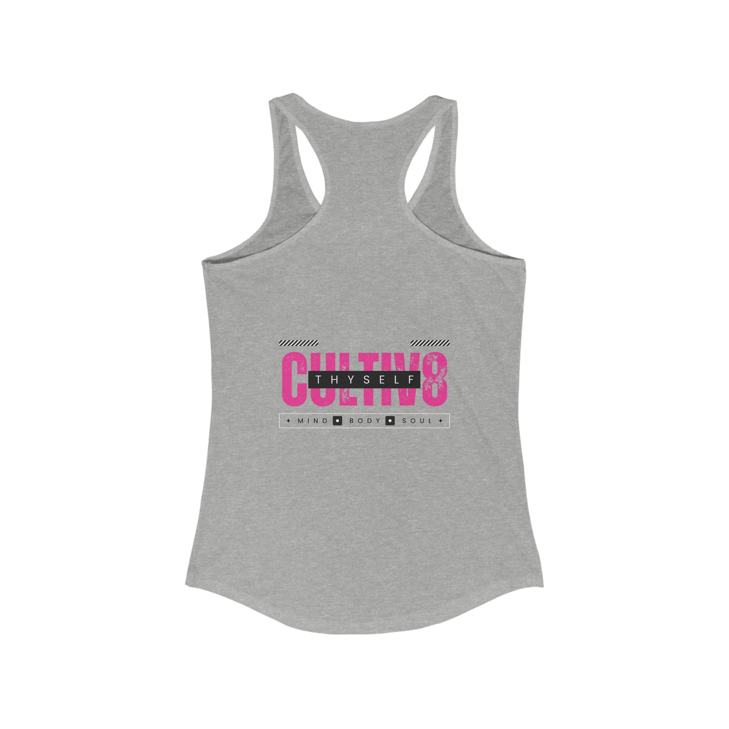 Bold Empowerment: Pink Blossom Cultiv8 Thyself Racerback Tank