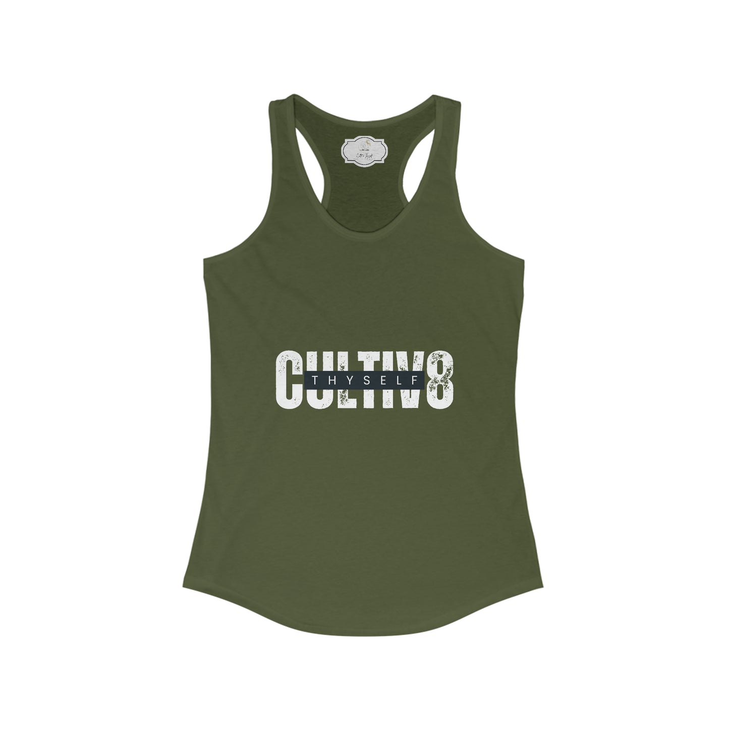 Bold Statement: Cultiv8 Thyself Racerback Tank