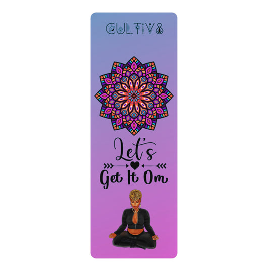 Serenity in Motion: Empowering Black Women Yoga Mat (E: Teal)