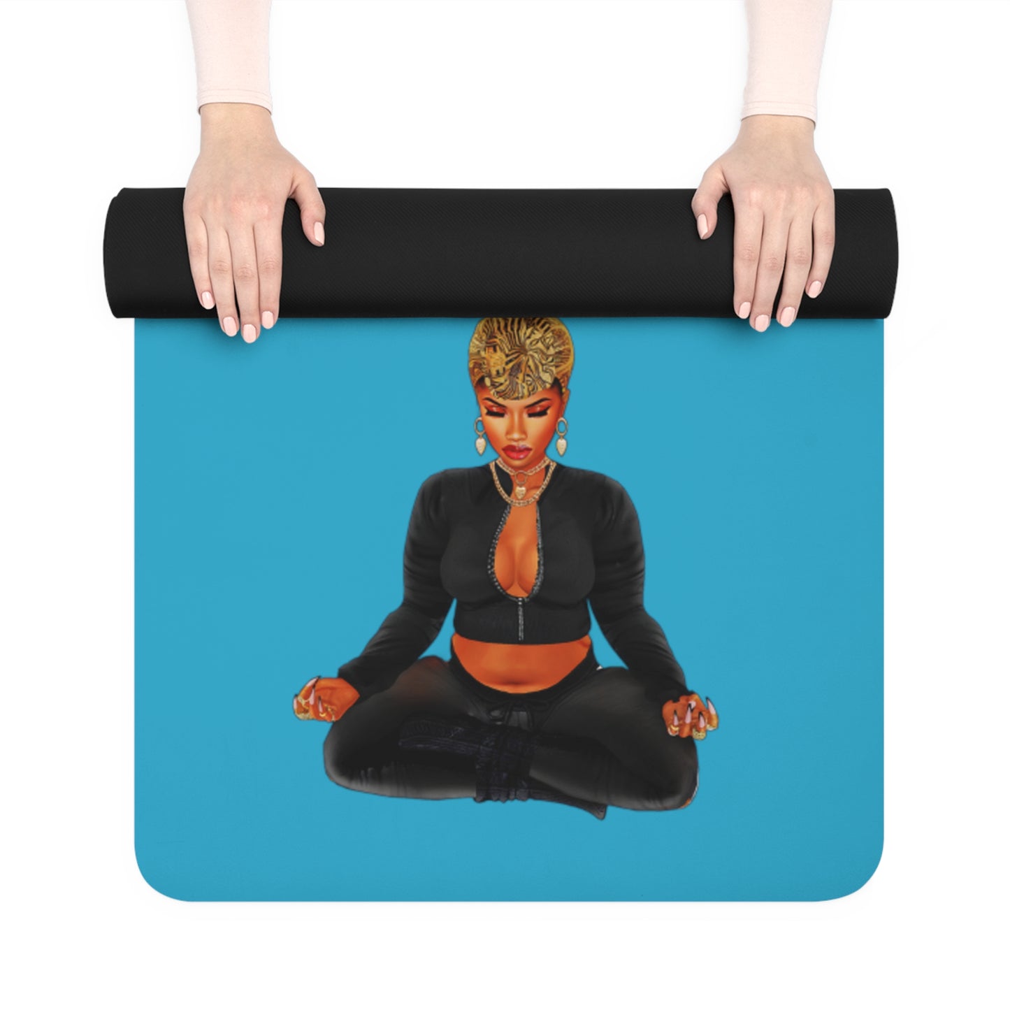 Serenity in Motion: Empowering Black Women Yoga Mat (A: Yellow)