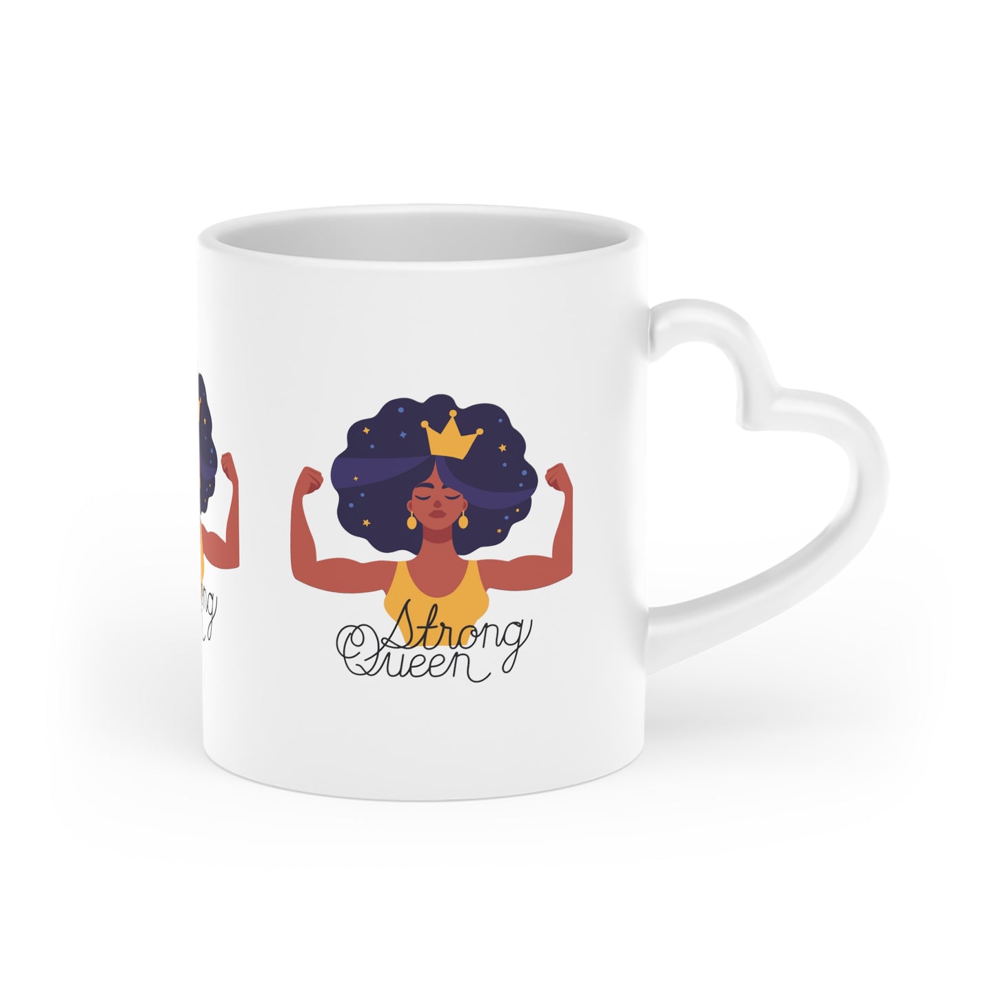 "Crowned Royalty: Strong Queen Heart Mug"