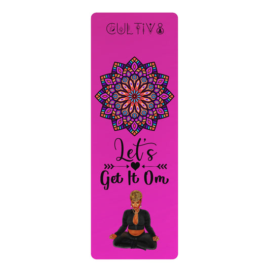 Serenity in Motion: Empowering Black Women Yoga Mat (B:Pink)