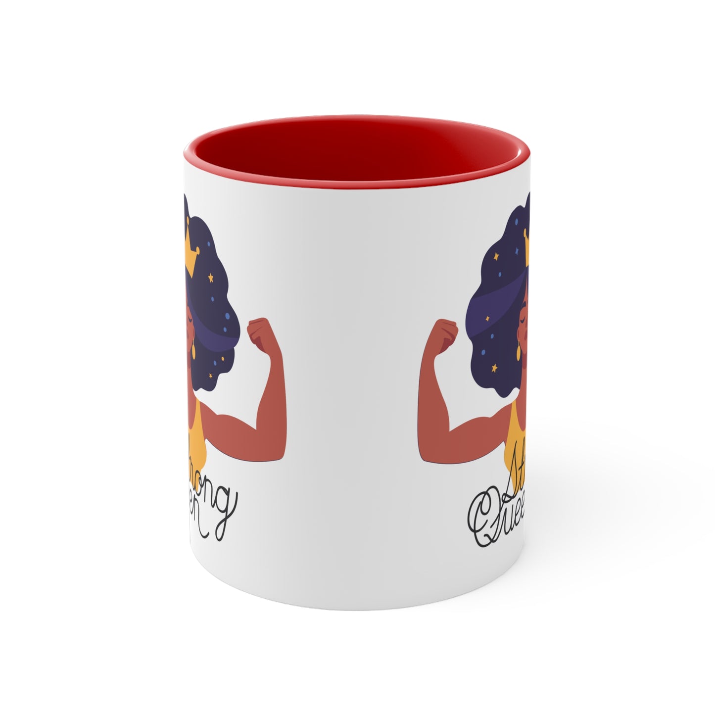 "Royal Brews: Strong Queen Afro Crown Mug - Sip in Style and Power!"    (Accent Coffee Mug, 11oz)