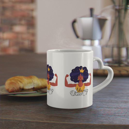 "Crowned Royalty: Strong Queen Heart Mug"