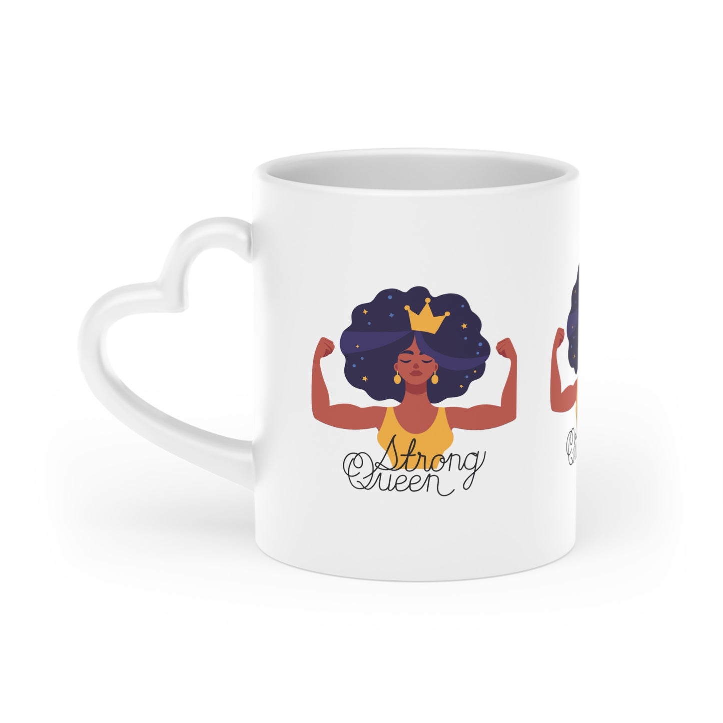 "Crowned Royalty: Strong Queen Heart Mug"