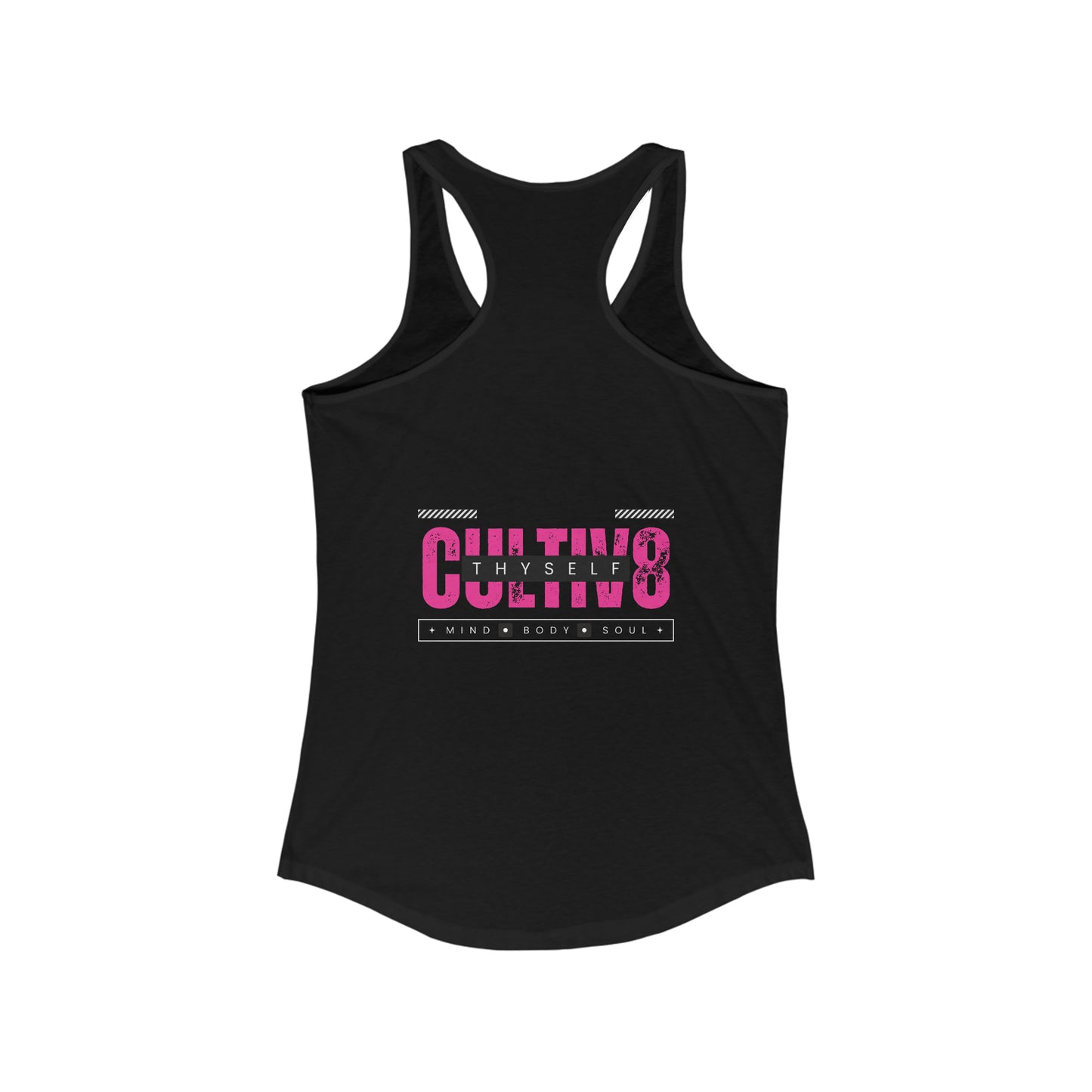 Bold Empowerment: Pink Blossom Cultiv8 Thyself Racerback Tank