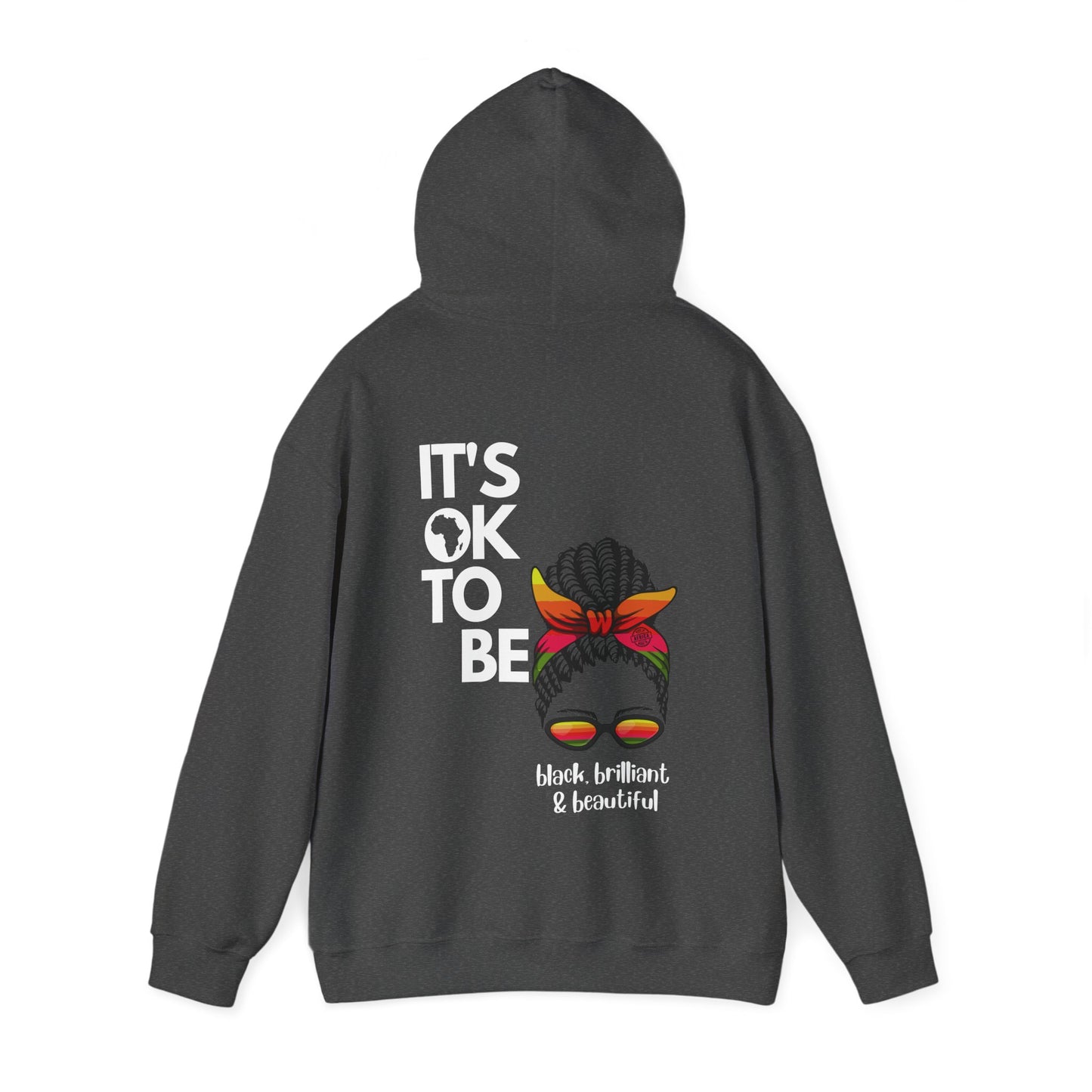 "Black Brilliance Unleashed" Unisex Heavy Blend™ Hooded Sweatshirt