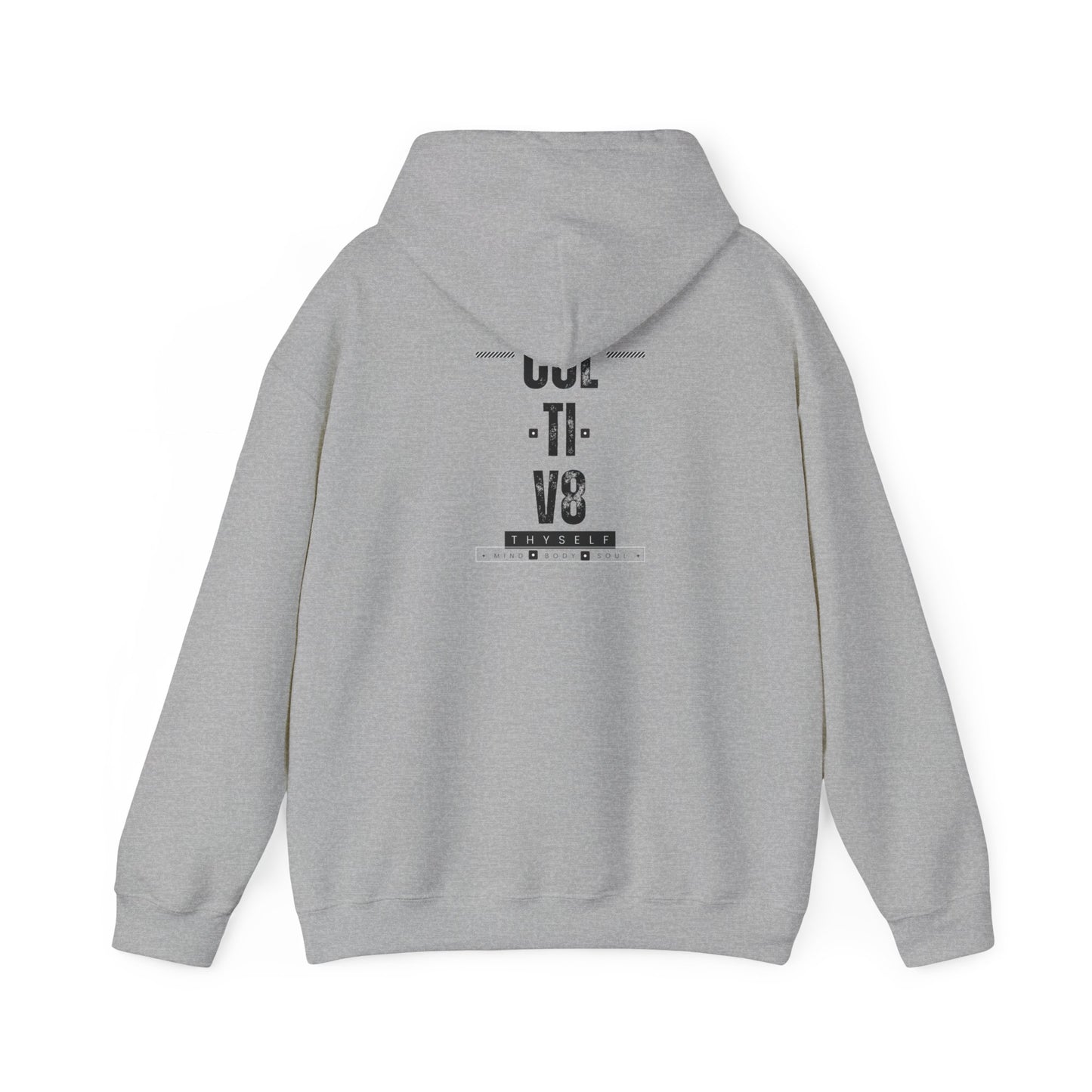 Empowerment Unleashed: Cultiv8 Thyself Unisex Hoodie in Bold Black & White