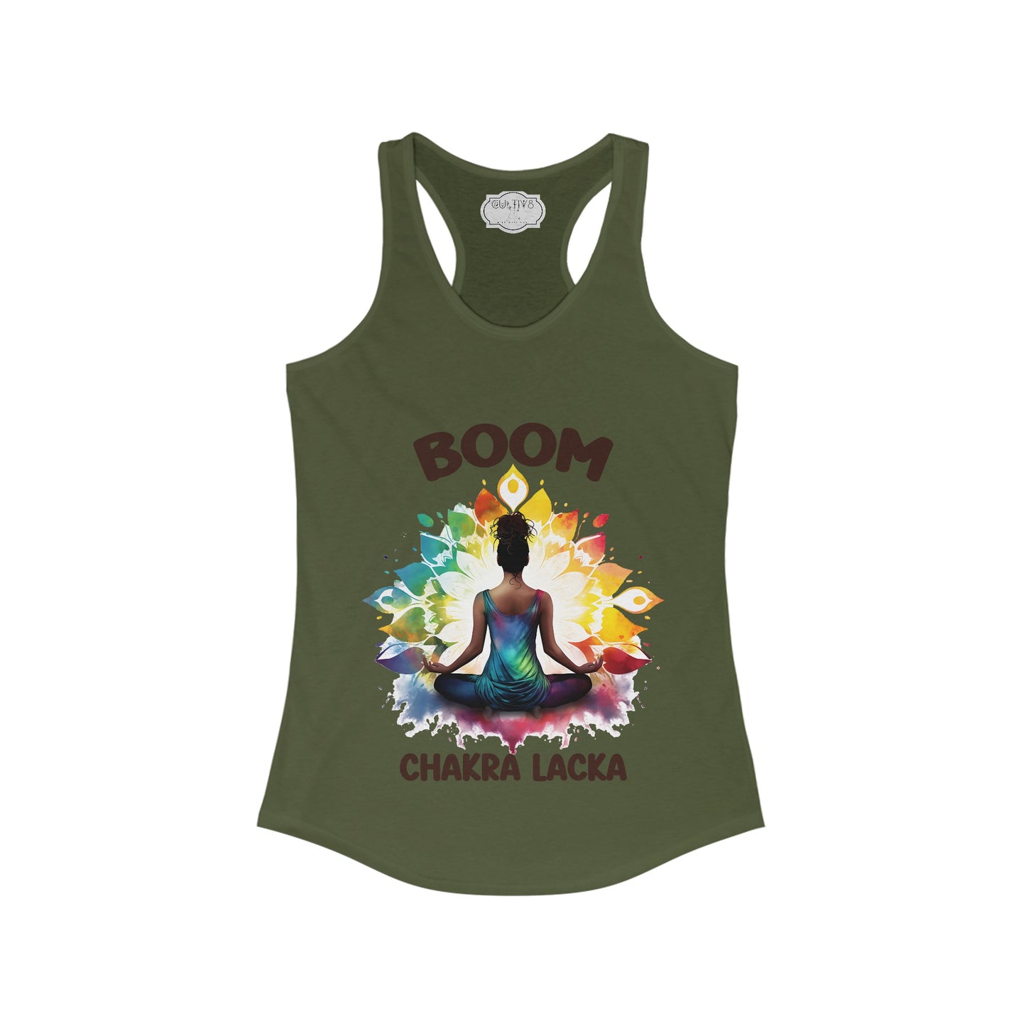 Boom Chaka Lakra_Women's Ideal Racerback Tank "Namaste Bitches"