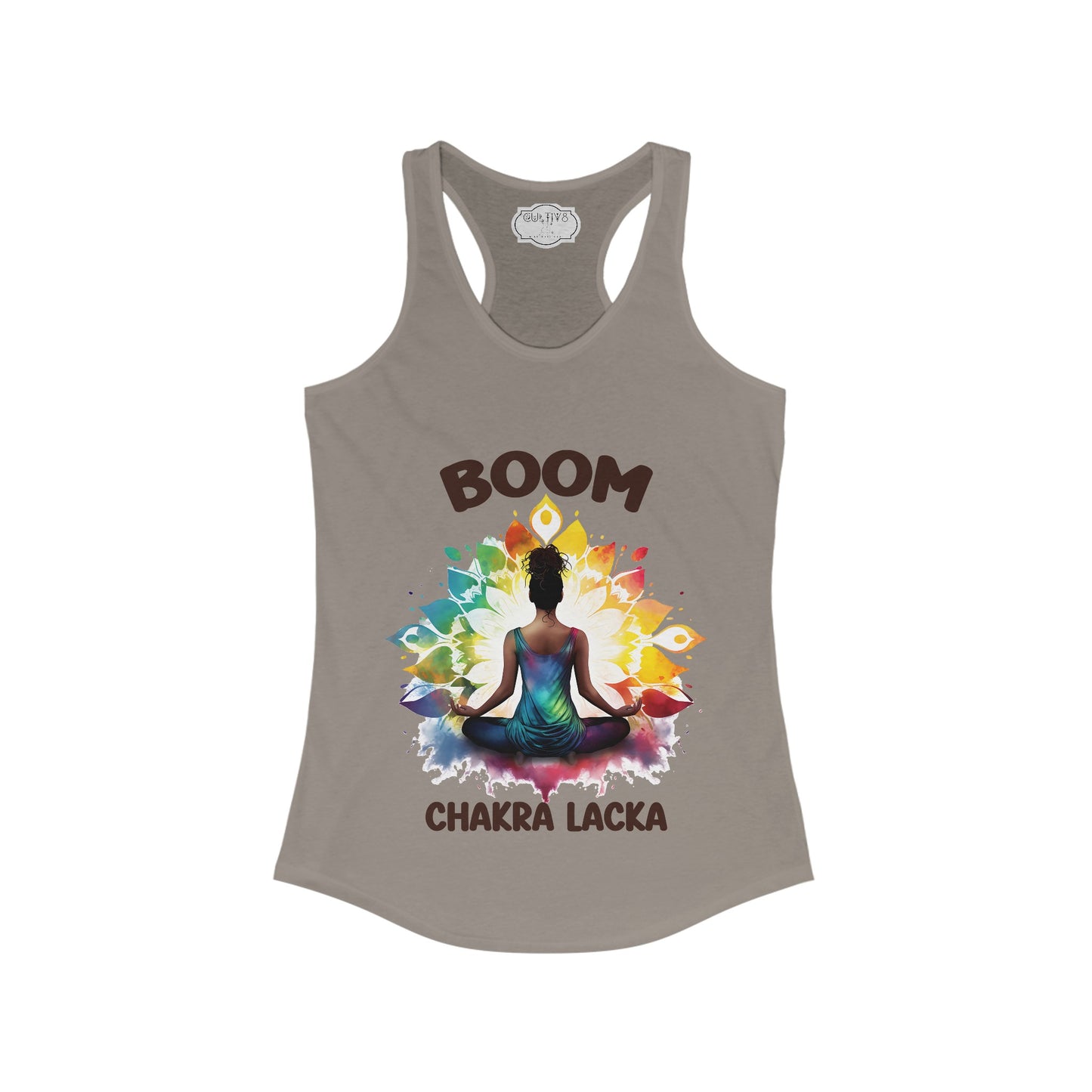 Boom Chaka Lakra_Women's Ideal Racerback Tank "Namaste Bitches"