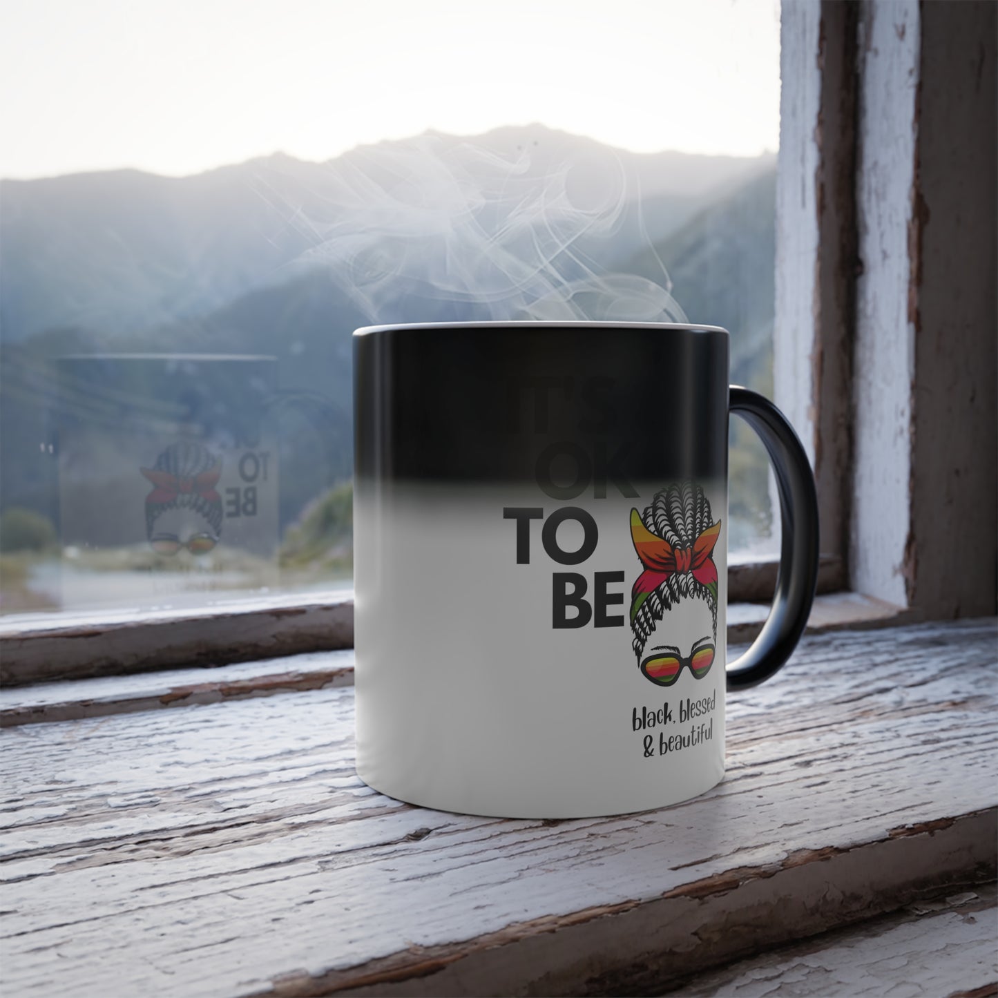 Bold Beauty Brew: Black, Blessed, Beautiful Color Morphing Mug, 11oz