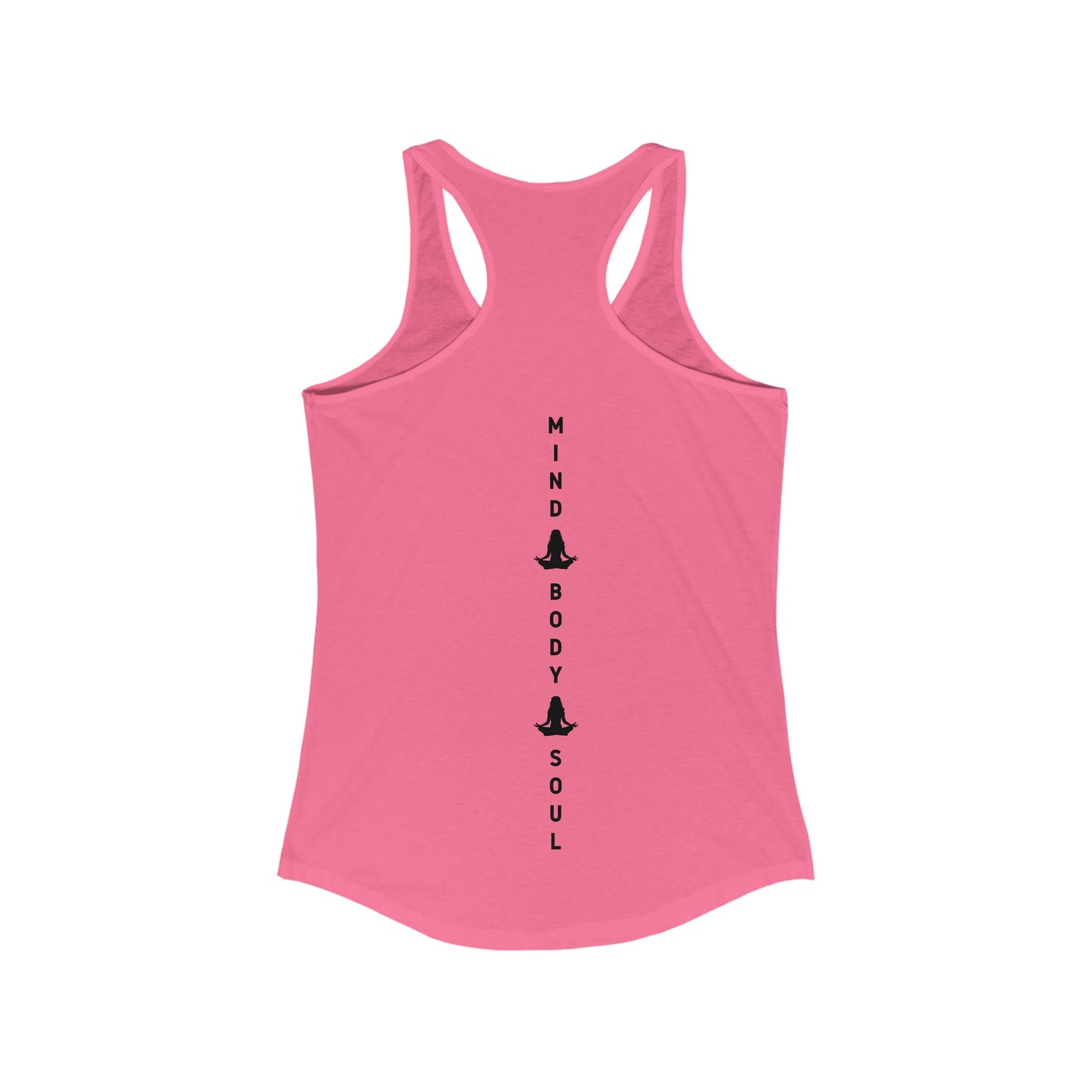 Copy of Lets GEt it Om_Pink Writig_Women's Ideal Racerback Tank