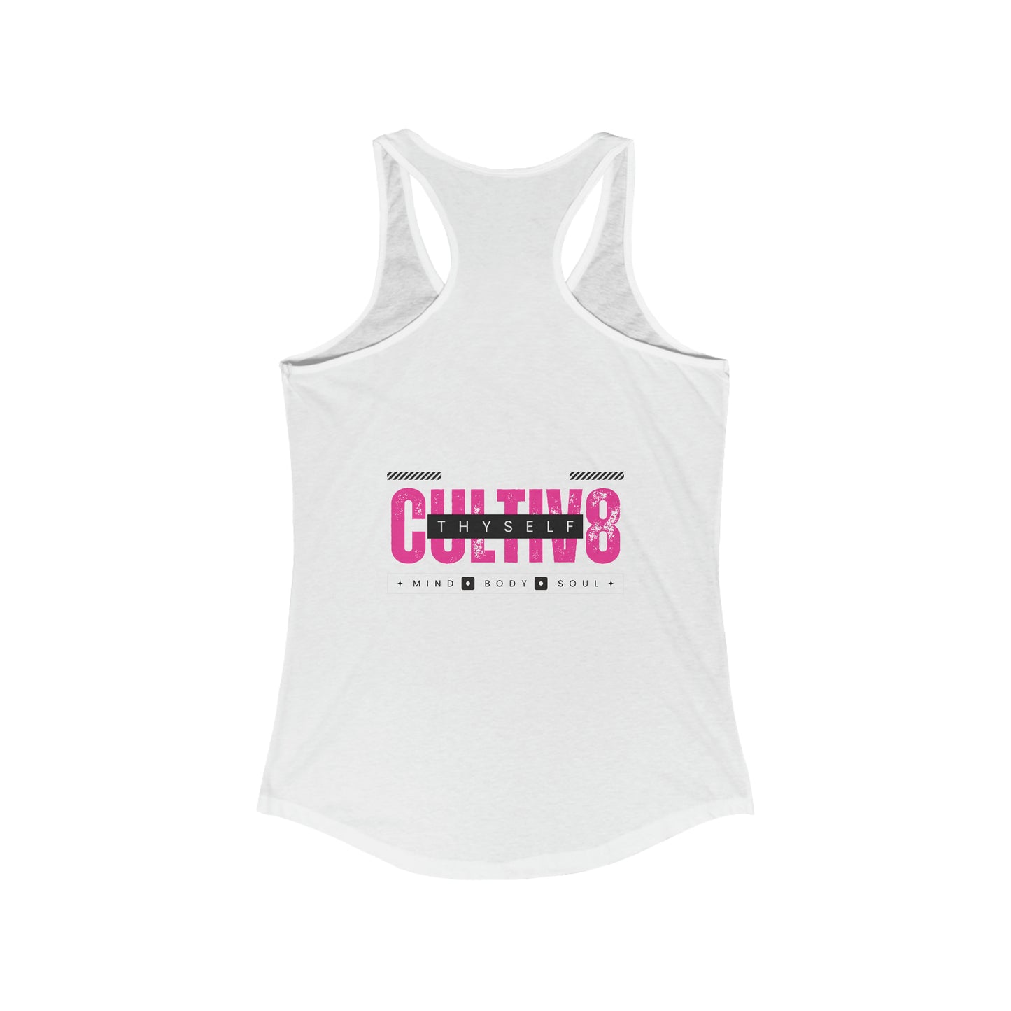 Bold Empowerment: Pink Blossom Cultiv8 Thyself Racerback Tank