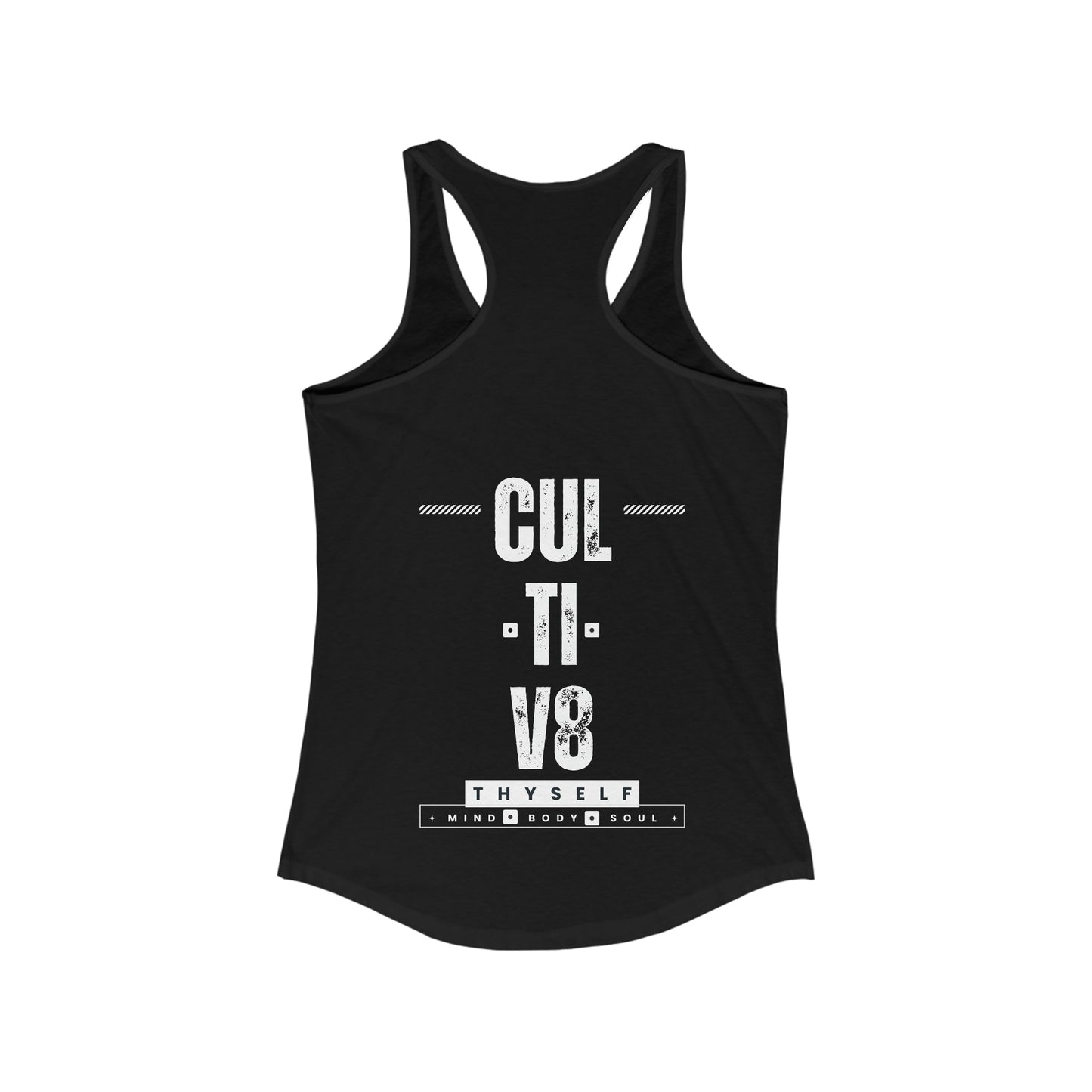 Bold Statement: Cultiv8 Thyself Racerback Tank